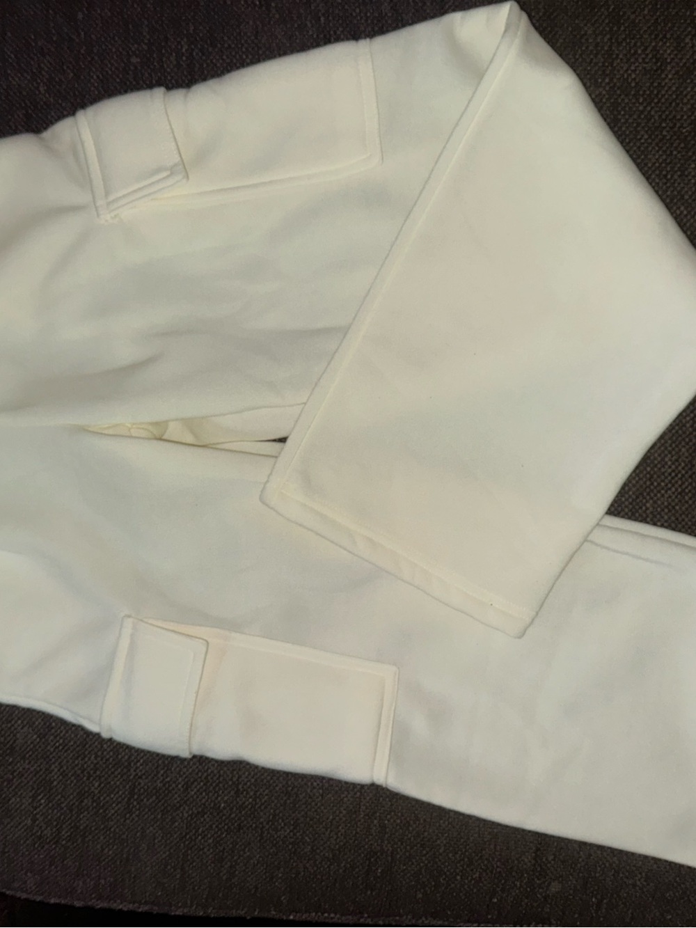 Derek Heart Cream Cargo Track Pants with Buckle Belt